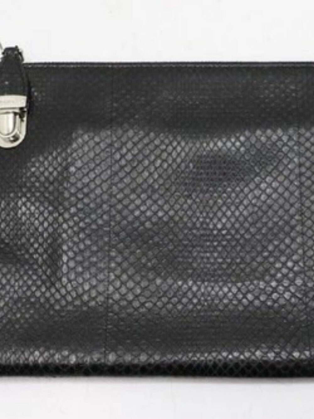 Prada Ayers Black SnakeSkin Clutch
